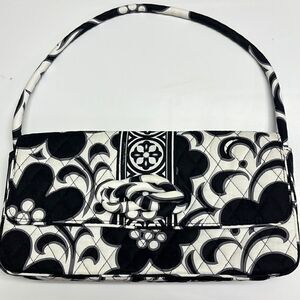 Vera Bradley Night and Day Knot Convertible Shoulder/Clutch Black/Gray/White Bag